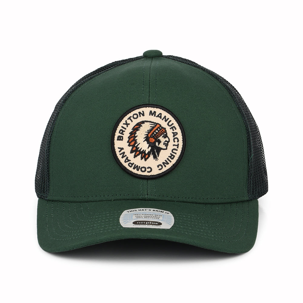 Gorra Trucker Rival Stamp NetPlus MP de Brixton - Verde Pino