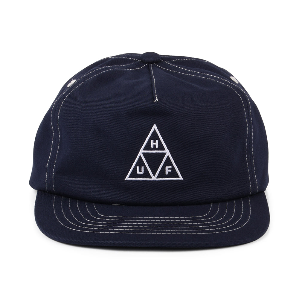 Gorra Snapback Triple Triangle sin estructurar de HUF - Azul Marino-Blanco