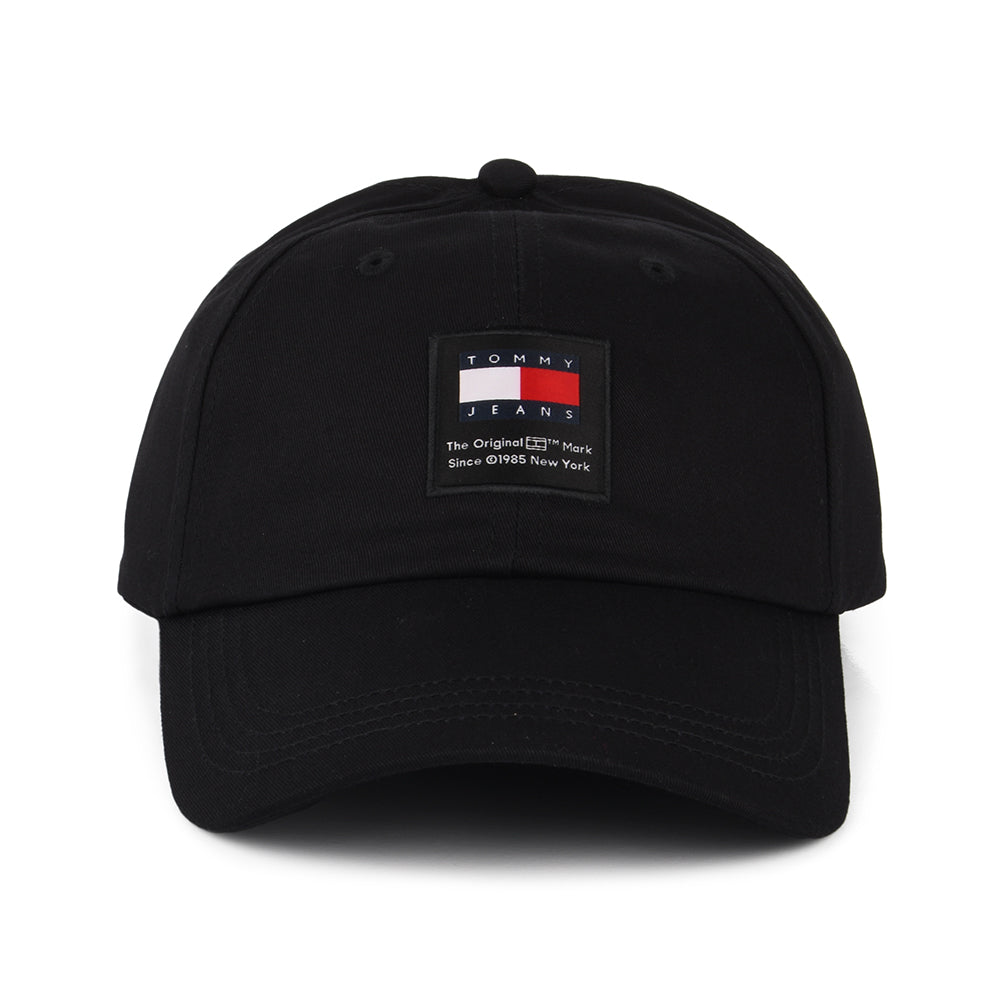 Gorra de béisbol TJM Modern Patch de algodón orgánico de Tommy Hilfiger - Negro