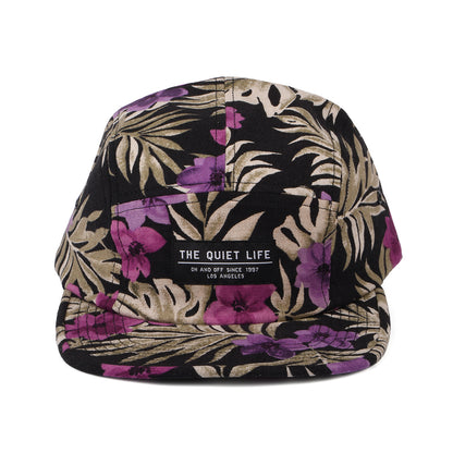 Gorra 5 paneles de algodón orgánico Floral de The Quiet Life - Negro-Morado