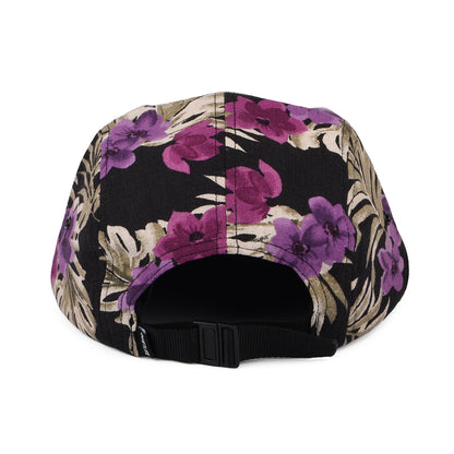 Gorra 5 paneles de algodón orgánico Floral de The Quiet Life - Negro-Morado