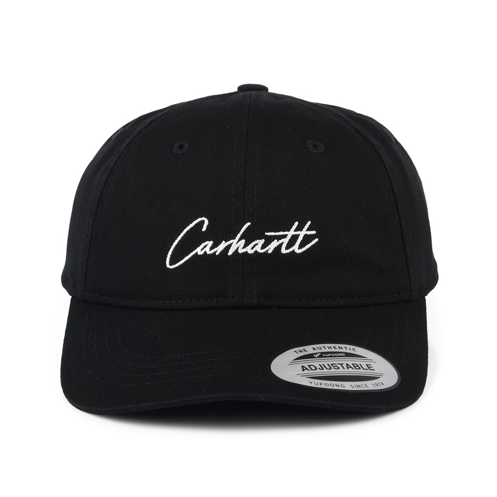 Gorra de béisbol Delray de sarga de algodón de Carhartt WIP - Negro-Blanco