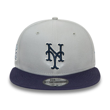 Gorra Snapback 9FIFTY New York Mets de New Era - Gris-Azul Marino