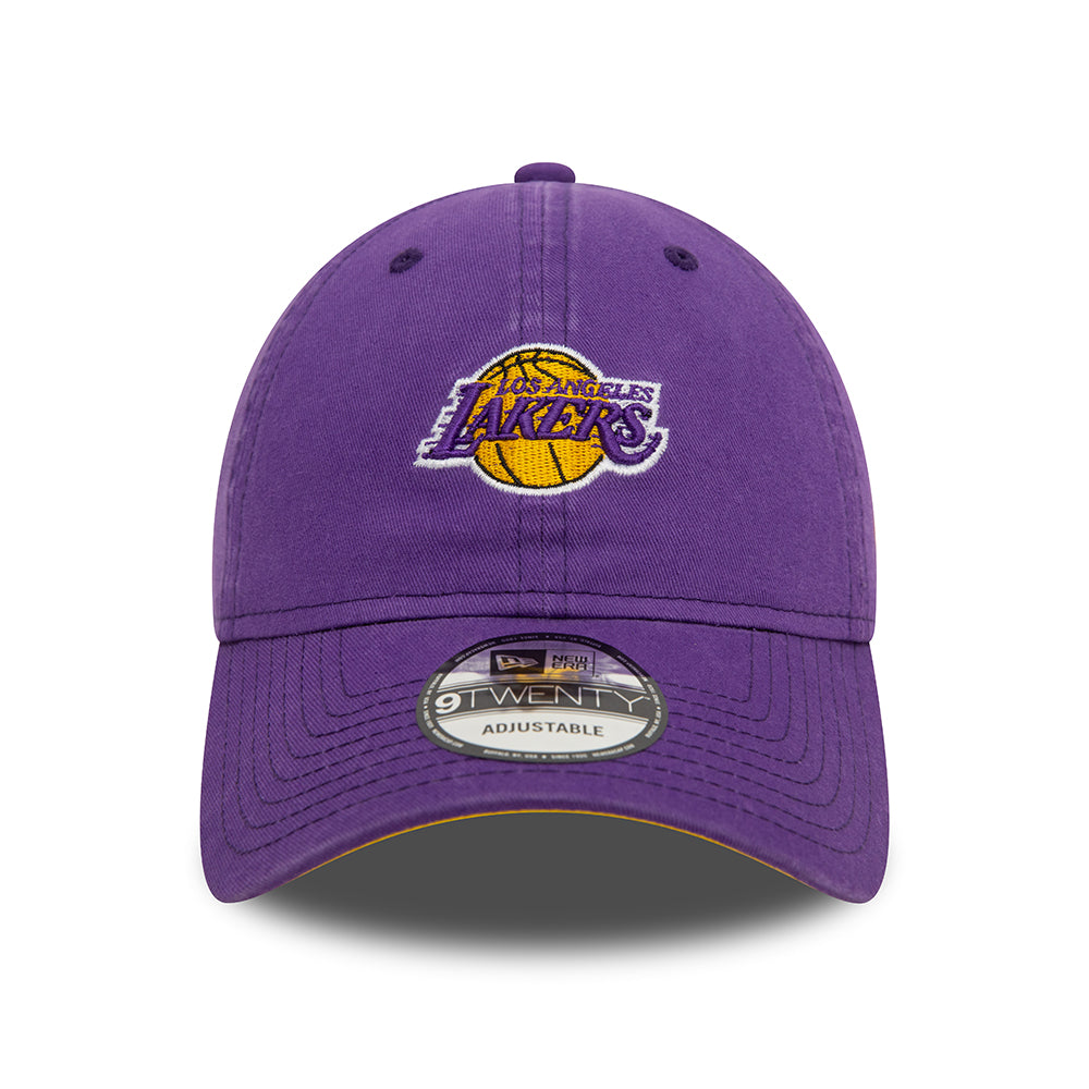 Gorra de béisbol 9TWENTY L.A. Lakers de New Era - Morado Lavado-Amarillo