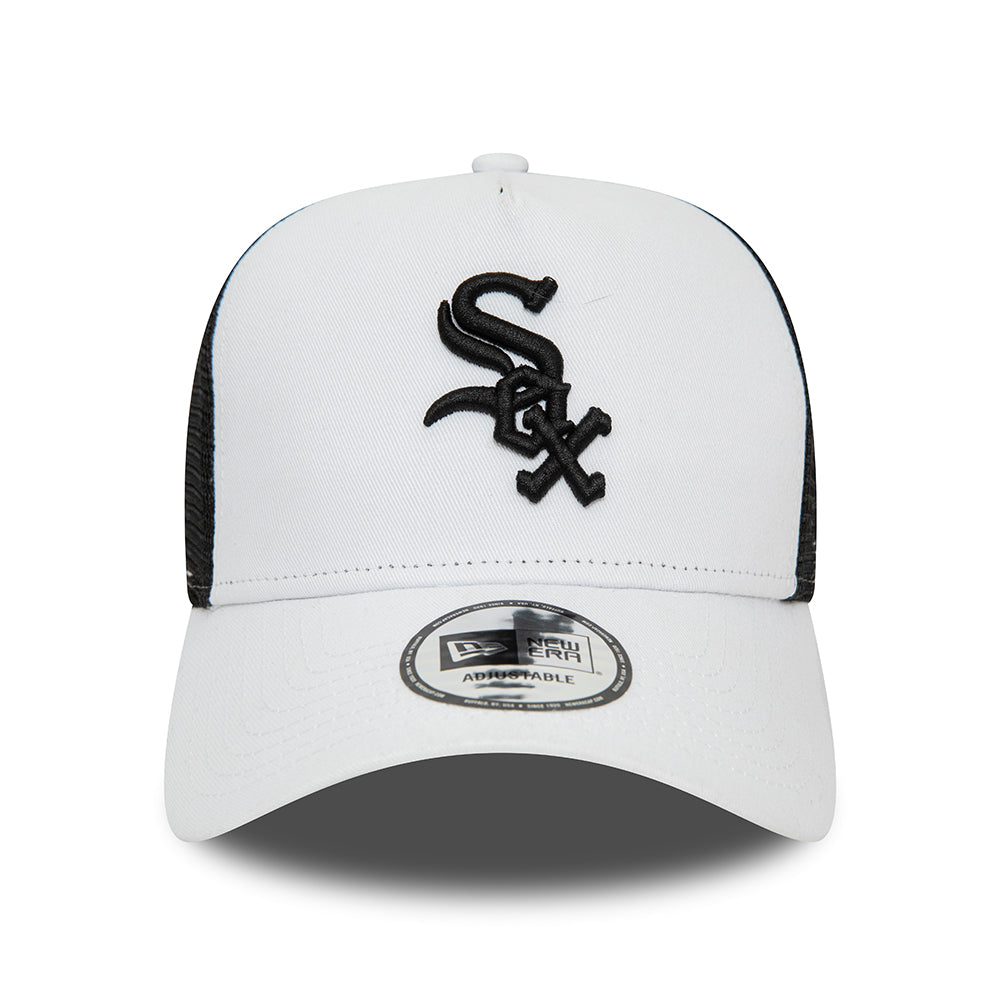 Gorra Trucker A-Frame MLB League Essential Chicago White Sox de New Era - Blanco-Negro