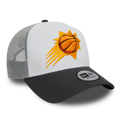 Gorra Trucker A-Frame NBA Rear Arch Phoenix Suns de New Era - Gris-Grafito