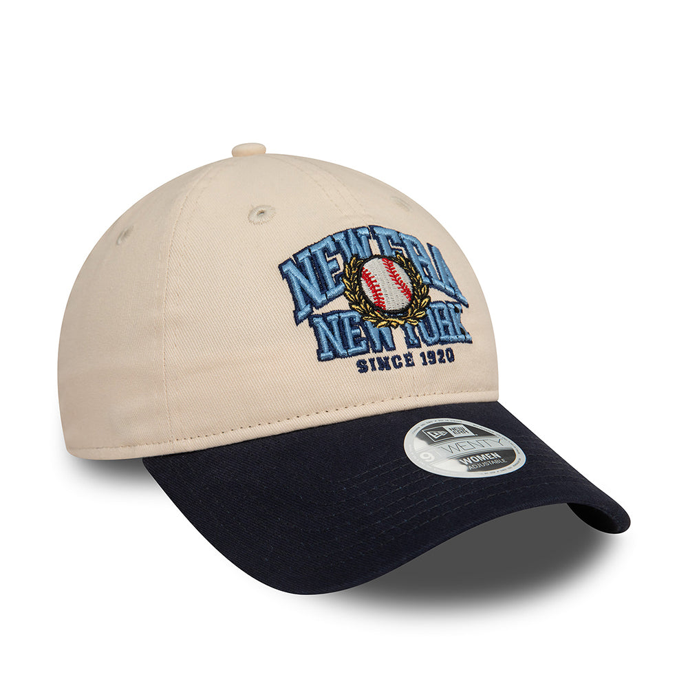 Gorra de béisbol mujeres 9TWENTY NE Wordmark de New Era - Piedra-Azul Marino