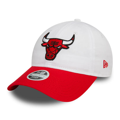 Gorra de béisbol 9TWENTY NBA White Crown Chicago Bulls de New Era - Blanco-Rojo