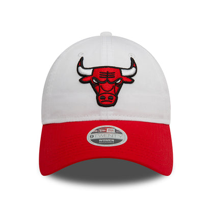 Gorra de béisbol 9TWENTY NBA White Crown Chicago Bulls de New Era - Blanco-Rojo