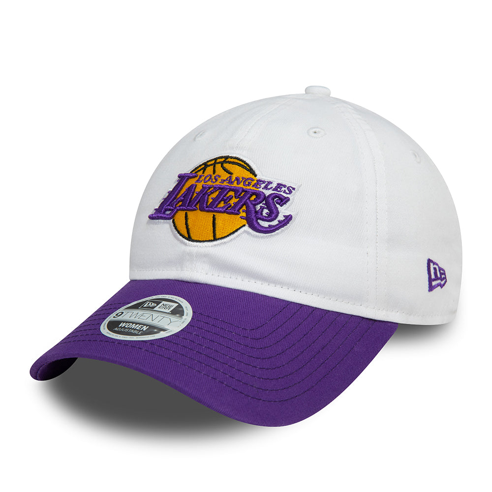 Gorra de béisbol 9TWENTY NBA White Crown L.A. Lakers de New Era - Blanco-Morado