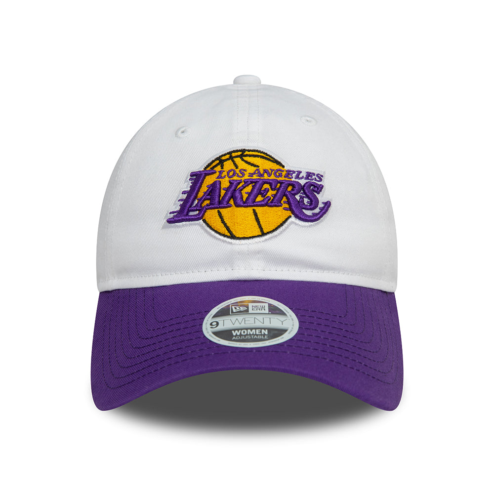 Gorra de béisbol 9TWENTY NBA White Crown L.A. Lakers de New Era - Blanco-Morado