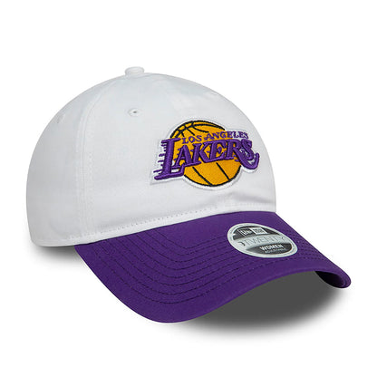 Gorra de béisbol 9TWENTY NBA White Crown L.A. Lakers de New Era - Blanco-Morado