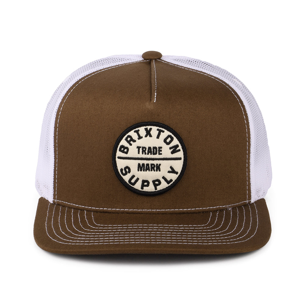 Gorra Trucker Oath MP de Brixton - Marrón-Blanco