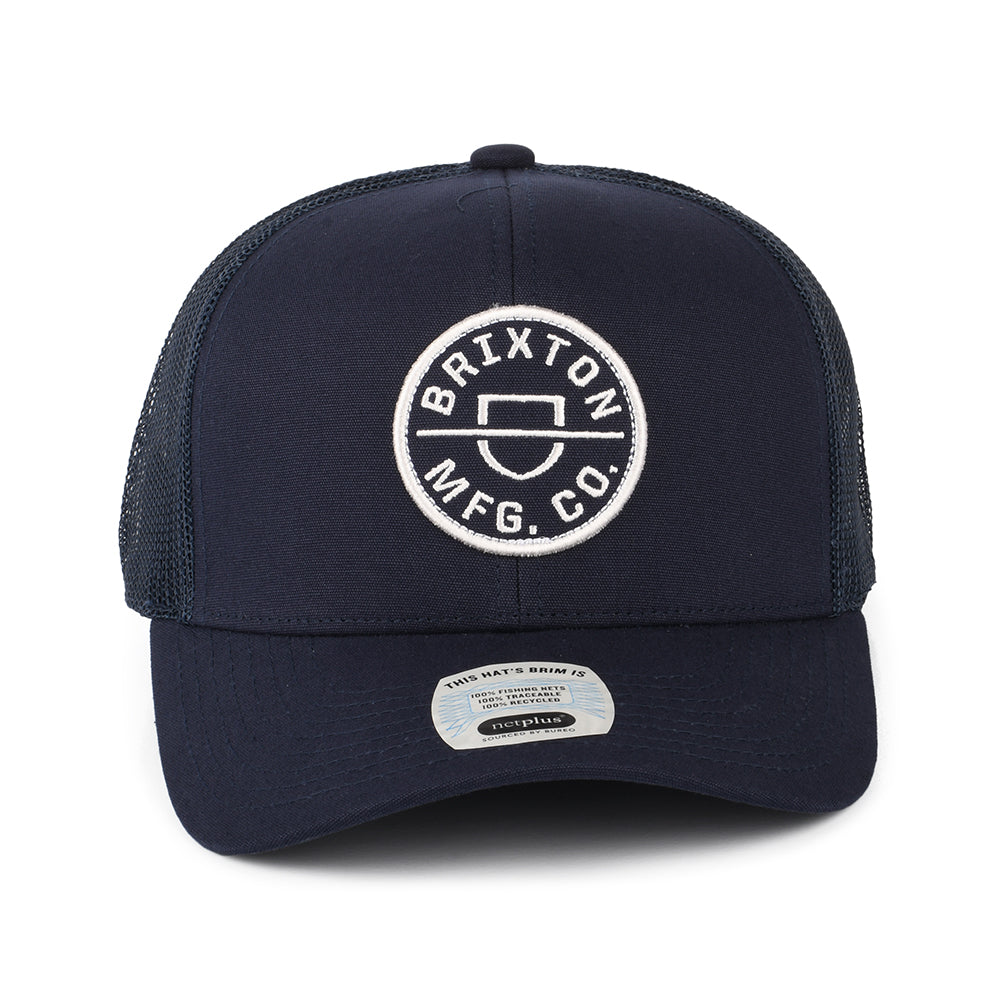 Gorra Trucker Crest NetPlus MP de Brixton - Azul Marino Lavado