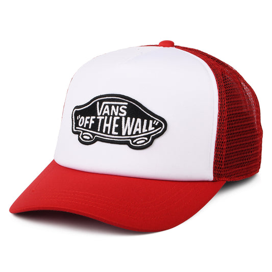 Gorra Trucker Classic Patch visera curvada de Vans - Blanco-Rojo