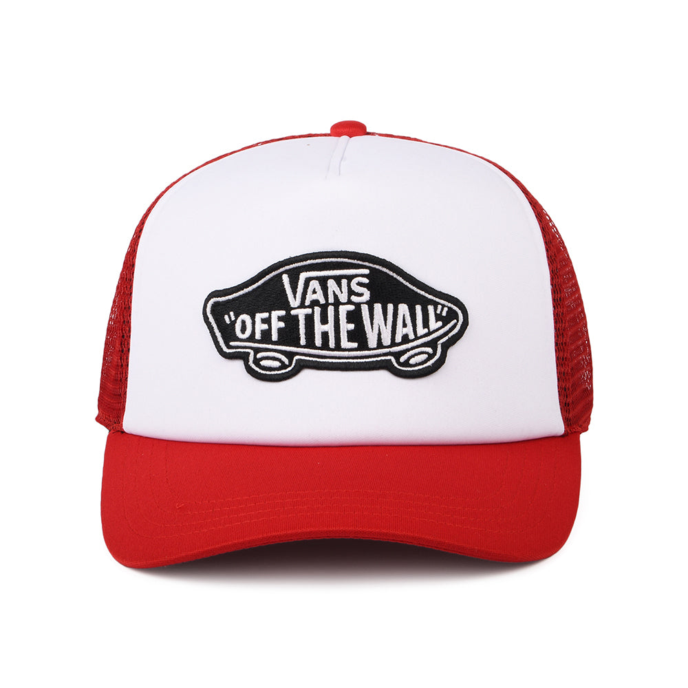 Gorra Trucker Classic Patch visera curvada de Vans - Blanco-Rojo