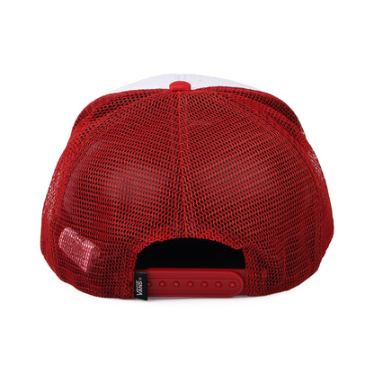 Gorra Trucker Classic Patch visera curvada de Vans - Blanco-Rojo