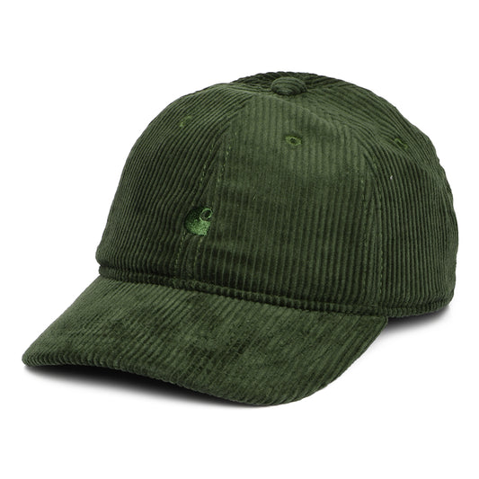 Gorra de béisbol Harlem de pana Wale de Carhartt WIP - Verde Musgo