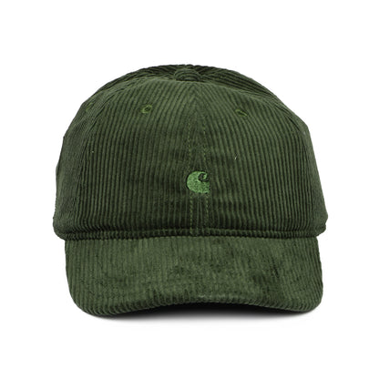 Gorra de béisbol Harlem de pana Wale de Carhartt WIP - Verde Musgo