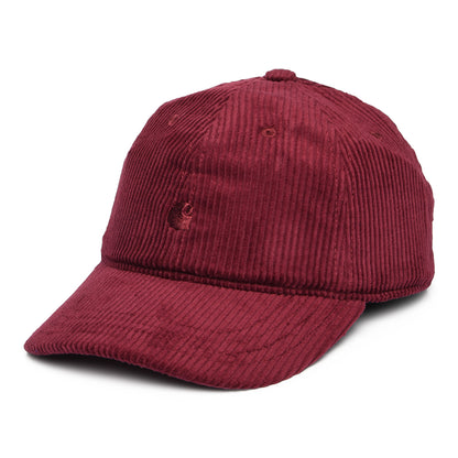 Gorra de béisbol Harlem de pana Wale de Carhartt WIP - Vino