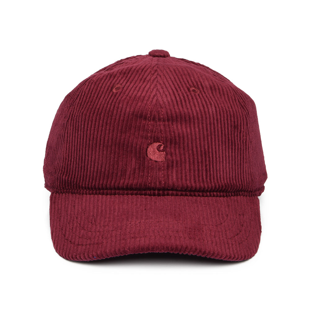 Gorra de béisbol Harlem de pana Wale de Carhartt WIP - Vino