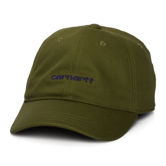 Gorra de béisbol Script de lienzo de algodón de Carhartt WIP - Verde Oliva