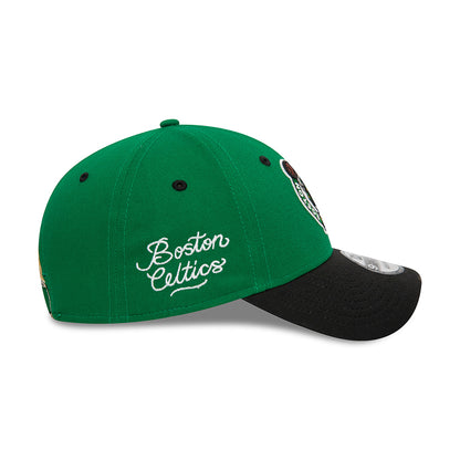 Gorra de béisbol 9FORTY NBA Side Patch Boston Celtics de New Era - Verde-Negro