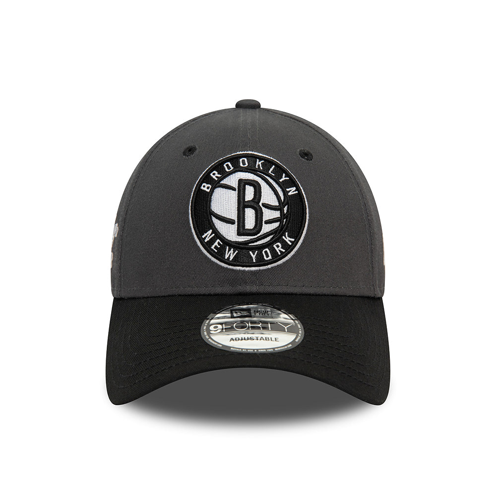 Gorra de béisbol 9FORTY NBA Side Patch Brooklyn Nets de New Era - Grafito-Negro