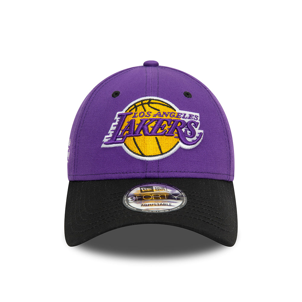 Gorra de béisbol 9FORTY NBA Side Patch L.A. Lakers de New Era - Morado-Negro