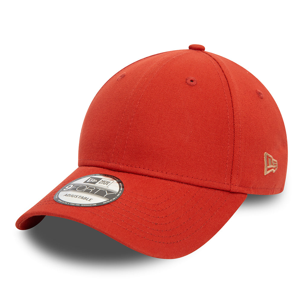 Gorra de béisbol 9FORTY monocromático NE Essential de algodón de New Era - Rojo Óxido