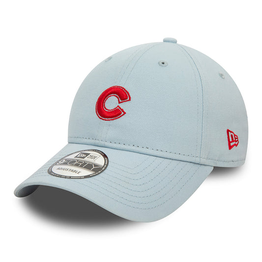 Gorra de béisbol 9FORTY MLB Washed Chicago Cubs de New Era - Azul Bebé-Escarlata