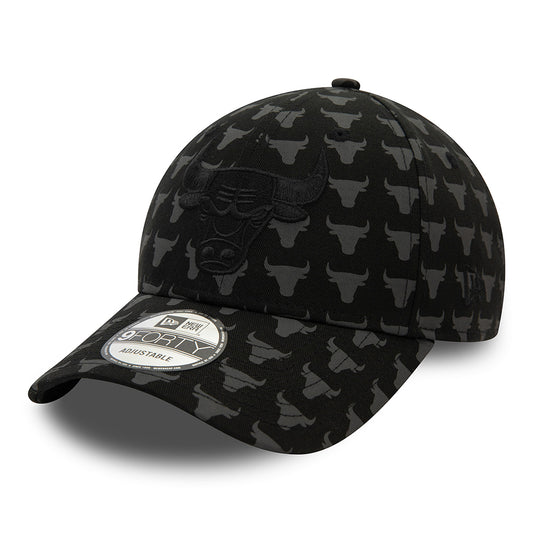 Gorra de béisbol 9FORTY NBA Monogram Chicago Bulls de New Era - Negro