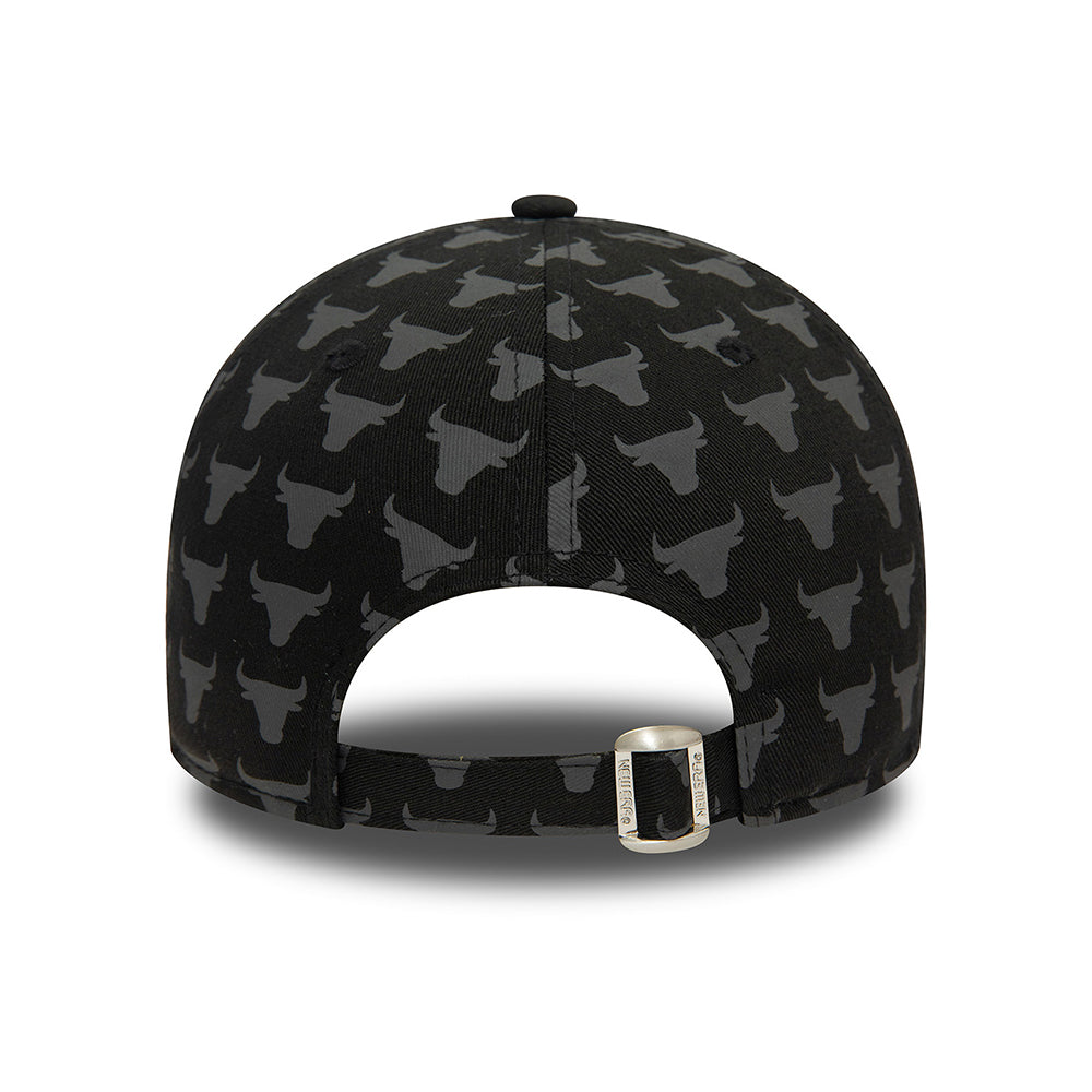 Gorra de béisbol 9FORTY NBA Monogram Chicago Bulls de New Era - Negro