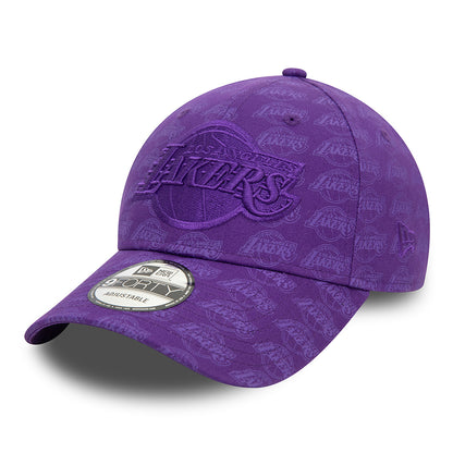 Gorra de béisbol 9FORTY NBA Monogram L.A. Lakers de New Era - Morado