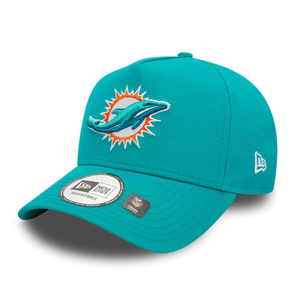 Gorra Snapback A-Frame NFL OTC Miami Dolphins de New Era - Verde Azulado