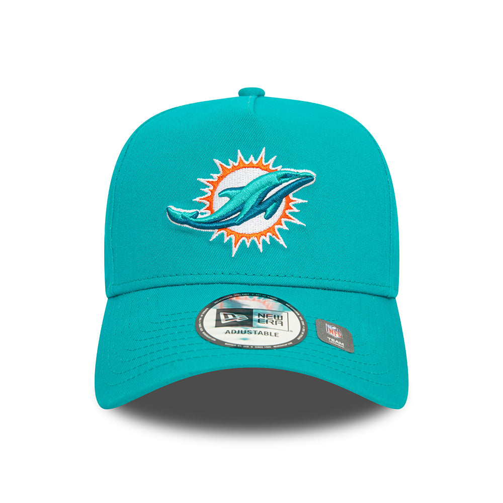 Gorra Snapback A-Frame NFL OTC Miami Dolphins de New Era - Verde Azulado