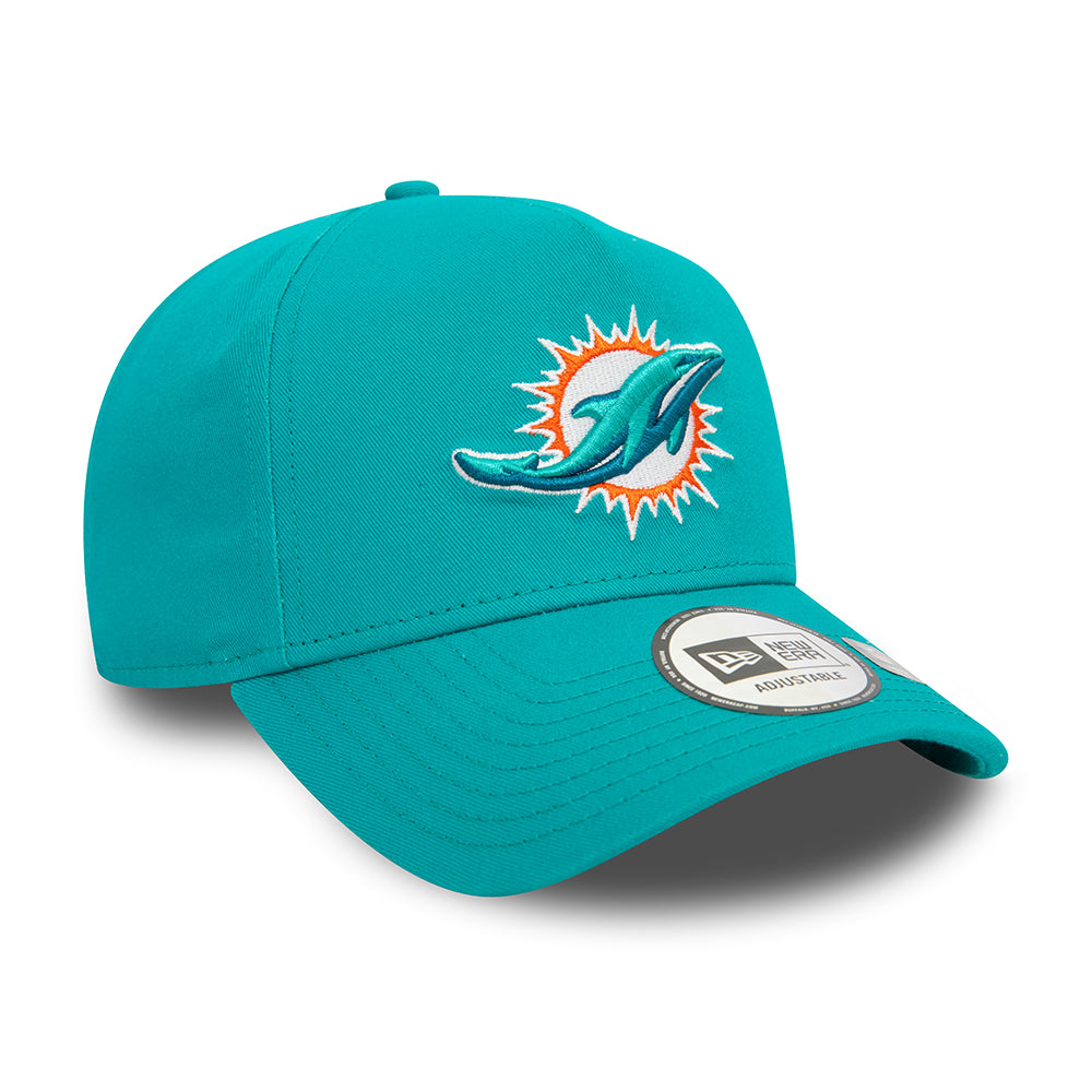 Gorra Snapback A-Frame NFL OTC Miami Dolphins de New Era - Verde Azulado