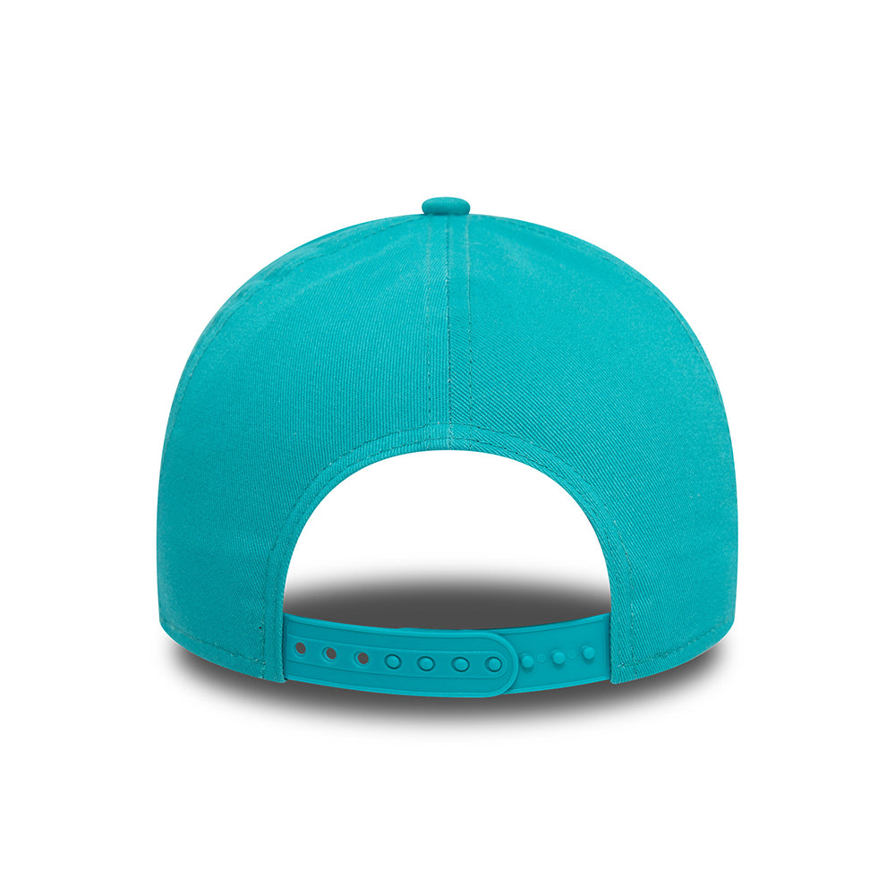 Gorra Snapback A-Frame NFL OTC Miami Dolphins de New Era - Verde Azulado