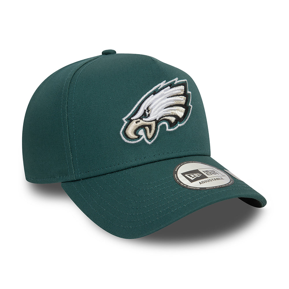 Gorra Snapback A-Frame NFL OTC Philadelphia Eagles de New Era - Verde Medianoche