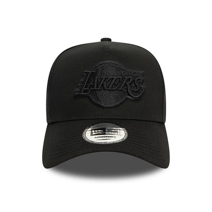 Gorra Snapback A-Frame NBA Monochrome L.A. Lakers de New Era - Negro sobre Negro