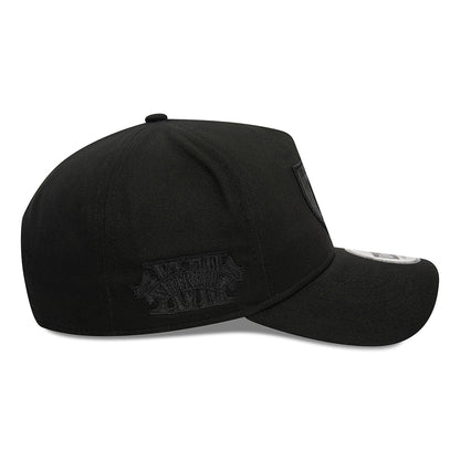 Gorra Snapback A-Frame NFL Monochrome Las Vegas Raiders de New Era - Negro sobre Negro