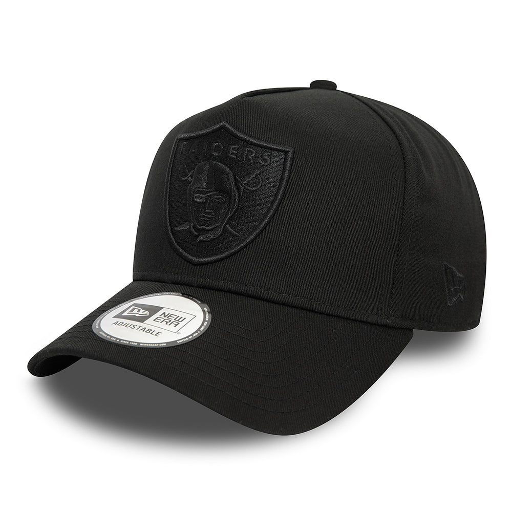 Gorra Snapback A-Frame NFL Monochrome Las Vegas Raiders de New Era - Negro sobre Negro