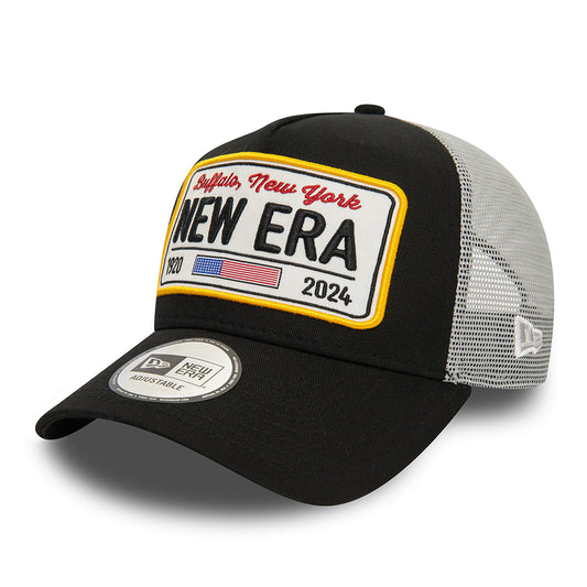 Gorra Trucker A-Frame License Plate de New Era - Negro-Gris