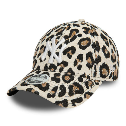 Gorra de béisbol 9FORTY MLB AOP Leopard New York Yankees de New Era - Beige