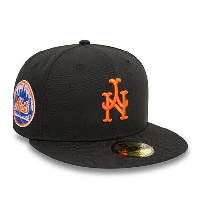 Gorra de béisbol 59FIFTY MLB Upside Down AOP New York Mets de New Era - Negro-Naranja