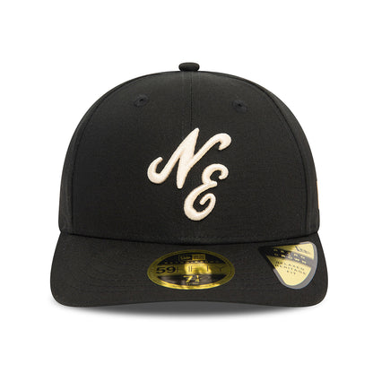 Gorra de béisbol 59FIFTY Perfil Bajo NE Heritage Script de New Era - Negro-Piedra