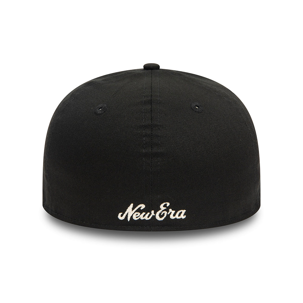 Gorra de béisbol 59FIFTY Perfil Bajo NE Heritage Script de New Era - Negro-Piedra