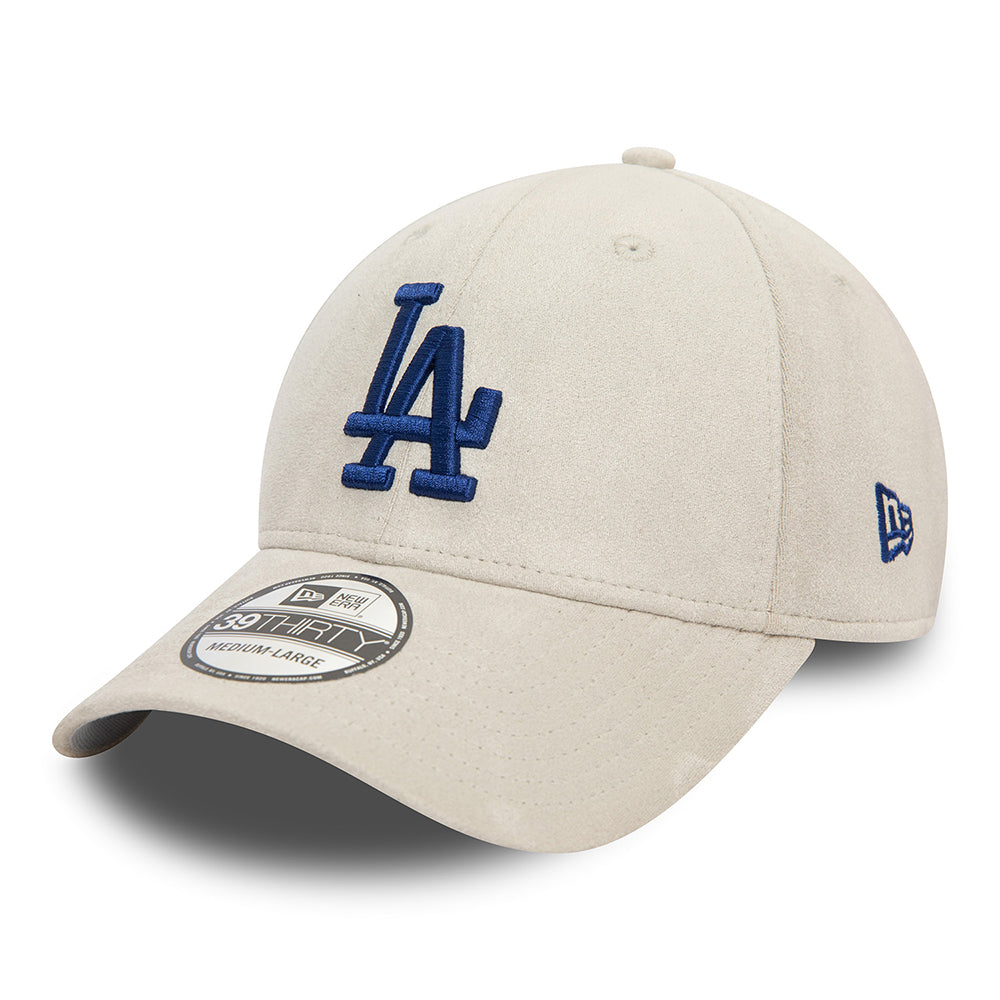 Gorra de béisbol 39THIRTY MLB Faux Suede L.A. Dodgers de New Era - Gris-Azul Marino