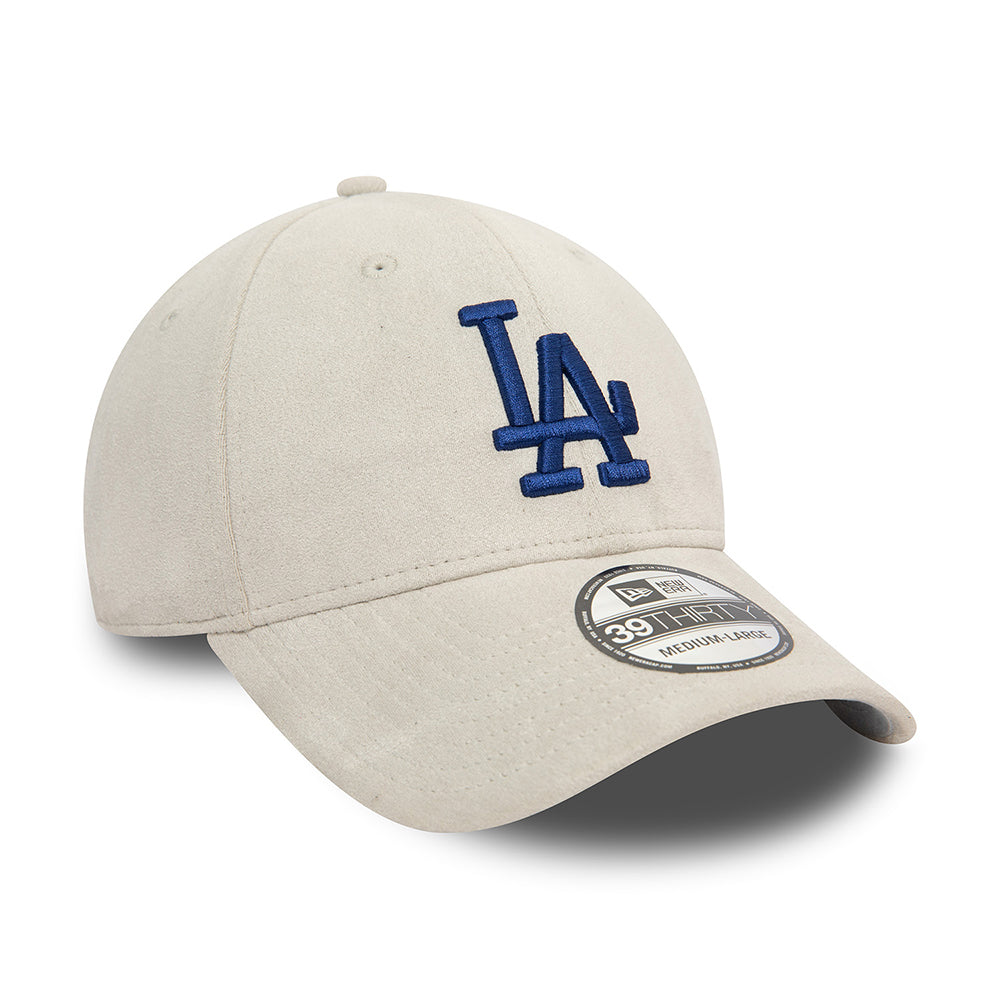 Gorra de béisbol 39THIRTY MLB Faux Suede L.A. Dodgers de New Era - Gris-Azul Marino