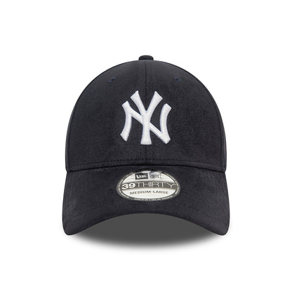 Gorra de béisbol 39THIRTY MLB Faux Suede New York Yankees de New Era - Azul Marino-Blanco